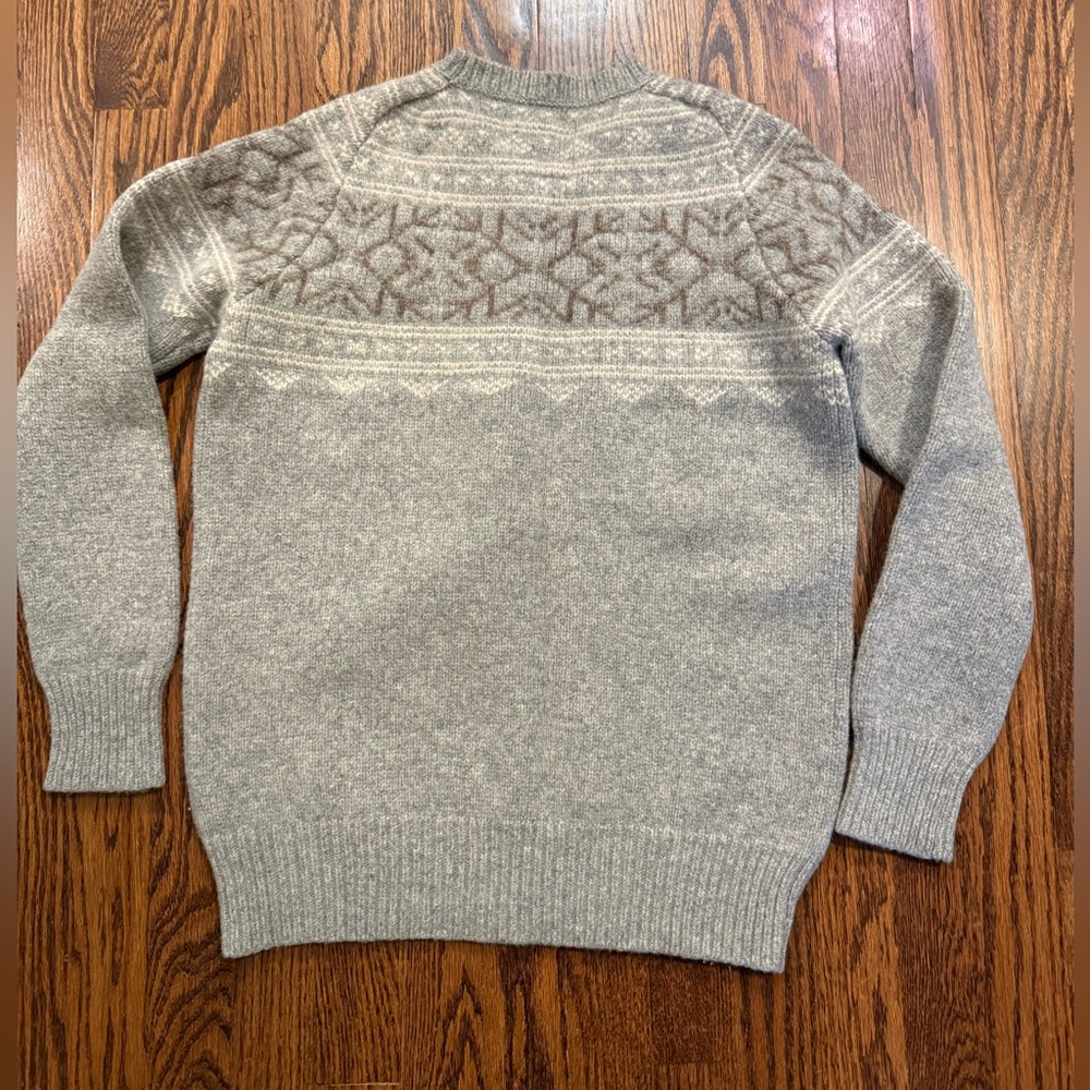 AllSaints Spitalfields Wool Nordic Chunky Knit Crewneck Sweater L‎
